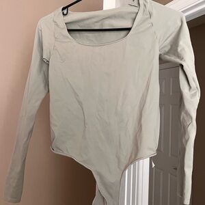 Elegant Cream Long Sleeve Women's Top